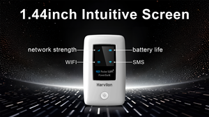 Router Mifi Harvilon 4G LTE con Banco <span class=keywords><strong>de</strong></span> Energía, 300Mbps, Batería <span class=keywords><strong>de</strong></span> 6000mAh, Puntos <span class=keywords><strong>de</strong></span> Acceso Wi-Fi Portátiles, <span class=keywords><strong>Internet</strong></span> Móvil, Uso en Exteriores, VoIP, QoS - Product Image 3