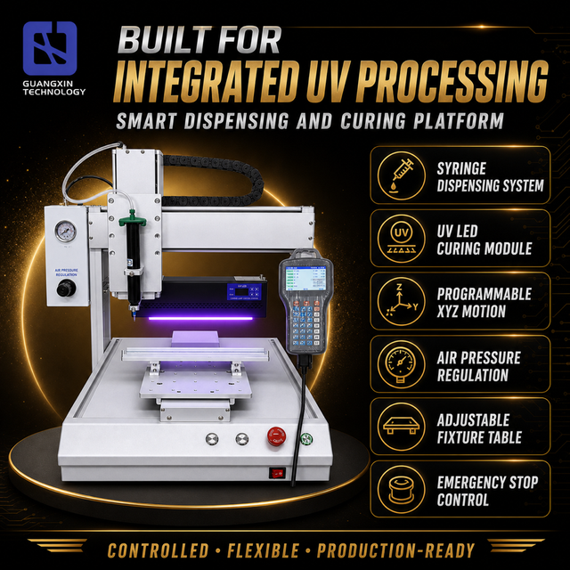 Cable Wire Dispensing and UV Curing Machine Two in One Automatic Epoxy Glue Dispenser Equipment for Connector Sealing Line