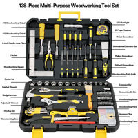 Ensemble d'outils à main multifonction en acier au carbone de 38/108 pièces, tournevis, clé hexagonale, étui rigide, OEM, garantie 1 an, usage domestique