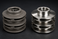 Impeller de pompe centrifuge ouverte/fermée en acier inoxydable SS304 SS316, pièces de pompe à eau personnalisées OEM, fabricant, MOQ 1 pièce