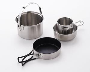 Juego de cocina para acampar al aire libre para una persona con sartén antiadherente y cuenco para aventuras de senderismo - Product Image 2