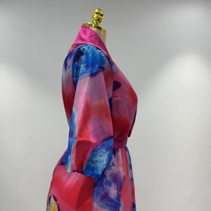 Mini <span class=keywords><strong>Abito</strong></span> da Donna, Abbigliamento Femminile a Prezzo Conveniente, Moda 2024, Casual, Prezzo Ragionevole, in Chiffon, Lavabile, Personalizzabile - Product Image 6