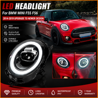 Pour Mini Cooper F55 F56 2014-2019 : Phares avant LED de style LCI 2025 avec projecteur et clignotants dynamiques DRL, ensemble complet