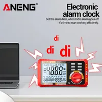 Multimètre numérique intelligent ANENG 612, 4000 comptes, True RMS, testeur de tension et de courant AC/DC avec calendrier et réveil