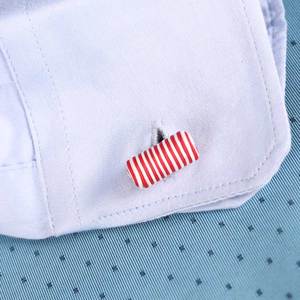 HANDMADE nam thời trang khuy măng sét đôi ba màu Thùng lụa thắt nút Chất liệu co giãn tăng cường phong cách áo kỷ niệm - Product Image 3