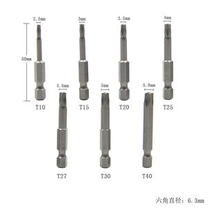 Juego de puntas Torx Mr Drill T10 T15 T20 T25 T27 T30 T40 S2, puntas de destornillador de grado industrial para reparaciones de precisión - Product Image 2
