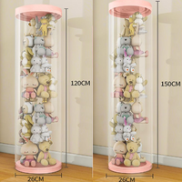 Boîte d'emballage en tube cylindrique en plastique transparent personnalisé Conteneur en tube rond transparent en plastique pour poupées