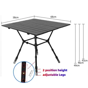 Lightweight Portable Aluminium Roll Up Camping Table Floding Camping Table S M L
