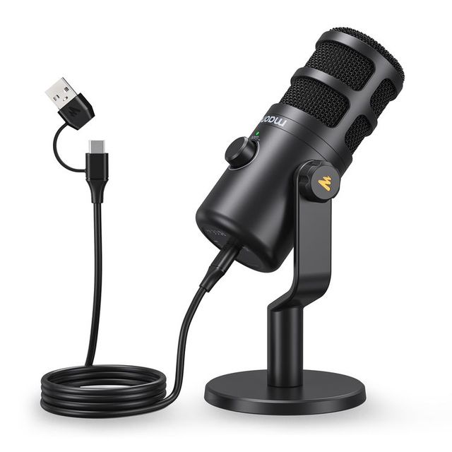 Maono PD100U USB Dynamic Microphone Gain Adjustment for Podcasting Recording Microphone