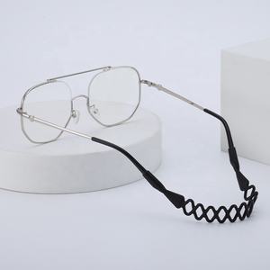 Porte-lunettes en silicone confortable à la mode avec chaînes et cordons de lunettes à motif de ficelle - Product Image 1