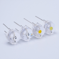 Diode LED de 8 mm en forme de chapeau de paille, diode LED transparente, jaune, rouge, bleu, blanc chaud