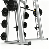 Machine Smith Commerciale Réglable en Acier, Équipement d'Entraînement Multifonctionnel pour Haltères, Idéal pour la Musculation en Salle de Sport