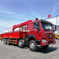 Grue sur camion HOWO 14 tonnes 8x4 avec benne de chargement pour l'exportation – Meilleures ventes