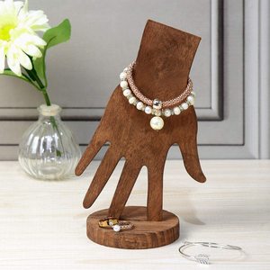 Soporte de exhibición de joyas de madera moderno de gran venta, juego de 6 piezas para anillos y pulseras, estante portátil para exhibición de dedos - Product Image 5