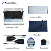 Bateau de pêche gonflable en PVC avec plancher en aluminium certifié CE avec moteur