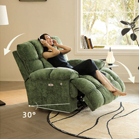 Moderne simple paresseux inclinable à bascule électrique multifonctionnel nuage canapé tissu salon chaise massage caractéristique cadre en métal