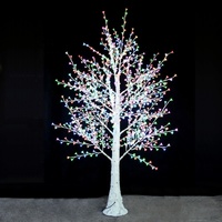 Árbol de Abedul Iluminado de 3 Metros, Resistente al Agua IP65, Tronco de FRP, Decoración Navideña de Lujo para Jardín, Fácil de Instalar