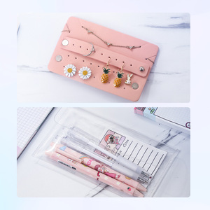 Portable and simple transparent jewelry bag for rings, <b>earrings</b>, and miscellaneous items; a convenient storage <b>box</b> for personal - Product Image 2