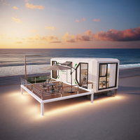 Maison préfabriquée modulaire détachable moderne de luxe en alliage d'aluminium Petite maison préfabriquée résidentielle avec un design de toit innovant