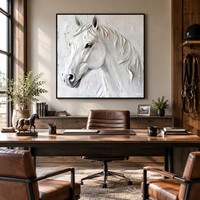 Peinture à l'huile sur toile de cheval peinte à la main sur mesure, art mural moderne pour salon, chambre à coucher, décoration d'hôtel