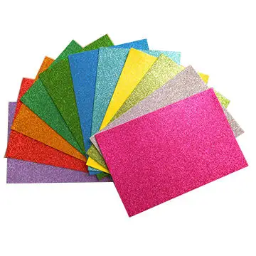 A4 Glitter Foam Sheet Assorted Colours (Pack of 10 Sheets) DIY EVA foam sheets