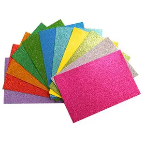 A4 Glitter Foam Sheet Assorted Colours (Pack of 10 Sheets) DIY EVA foam sheets