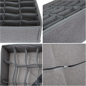 Cloth <strong>Storage</strong> <strong>Box</strong> Closet Dresser Drawer Organizer Underwear <strong>Ties</strong> Grid <strong>Storage</strong> <strong>Box</strong> - Product Image 3