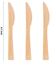 100% ensemble de couverts jetables en bambou naturel-pour les mariages, y compris couteau, cuillère et fourchette