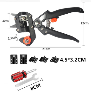 Kit d'outils de greffage et de taille pour arbres fruitiers et vignes, comprenant des cisailles de taille, des ciseaux et un coupe-câbles, avec poignée antidérapante - Product Image 2
