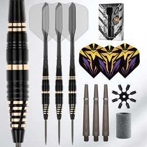 GOODARTS <span class=keywords><strong>Fléchettes</strong></span> blindées en laiton de 22 g avec aileron arrière intégré haute transparence, boîte de <span class=keywords><strong>fléchettes</strong></span> pour enfants - Product Image 1