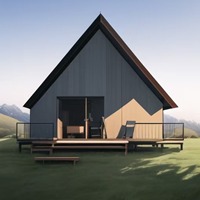 Maison mobile de luxe en bois triangulaire/acier, capsule spatiale imperméable pour célébrités d'Internet, hôtel mobile pour complexe de loisirs