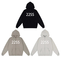 22SS F0G Zip-Up Hoodies E22ENTIAL Print logo Tren Fashion Katun Hoodie Berkualitas Tinggi Sweatshirt