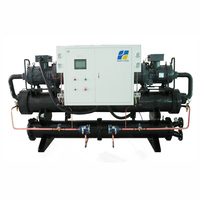 Compresseurs à vis 120HP Refroidisseur refroidi à l'eau Capacité de refroidissement 400KW Machine de réfrigération