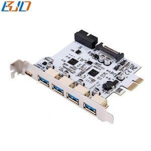 5gbps 4 USB 3.0 + Type-C kết nối + 19pin ổ cắm để PCI-E 1x PCIe X1 mở rộng riser thẻ với SATA 15pin cổng điện - Product Image 4
