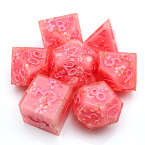 Jeu de dés DND en résine fait à la main, dés RPG polyédriques noir et blanc tourbillonnant comme Epic Night vs Day, pour jeux de société Playing-N34 - Product Image 5