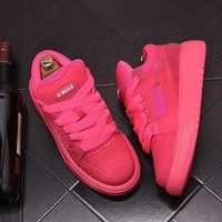 Chaussures pour hommes respirantes à lacets, bout rond, style coréen, motif à carreaux blancs, tige en cuir véritable, PU, sportives et tendance