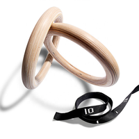 Anneaux de gymnastique réglables en bois massif 32 mm 28 mm avec sangles numérotées pour entraînement à domicile et fitness