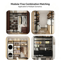 Armoire murale ouverte penderie cadre en aluminium organisateur de vêtements étagère minimaliste Type debout stockage de salon
