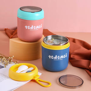 Tasse isotherme Tedemei en acier inoxydable 316 à double paroi, portable, pour enfants et usage au bureau, avec couvercle et cuillère inclus - Product Image 1