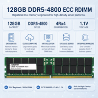 Memori Server AC529151 128GB DDR5-4800 ECC PC5-38400 288-pin 1.1V Registered CL40 Alokasi Biaya Batch Node