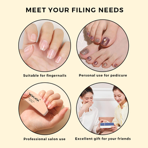 ตะไบเล็บและบัฟเฟอร์ฟองน้ำสองด้านพร้อม80/120 100/180 <span class=keywords><strong>220</strong></span>/<span class=keywords><strong>280</strong></span>กรวดสำหรับมืออาชีพปรับแต่งโลโก้ได้ตามต้องการ - Product Image 4