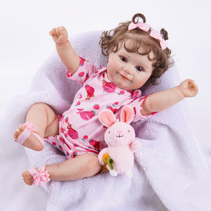 Poupées Réalistes <span class=keywords><strong>en</strong></span> Vinyle de <span class=keywords><strong>Silicone</strong></span> <span class=keywords><strong>en</strong></span> Coton pour Bébé, 20 Pouces, Réaliste, Souriant, Réaliste - Product Image 5