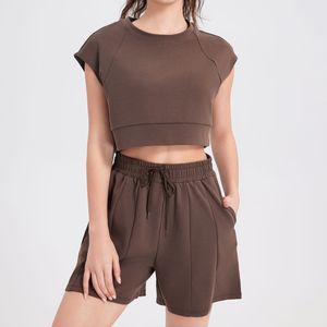 Momento di punta da donna alla moda due pezzi da palestra Set di magliette da allenamento traspiranti magliette da Yoga per il Fitness - Product Image 4