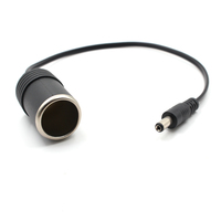 Kabel USB ke Colokan Pemantik Rokok 5V ke 12V, Kabel Daya Step-up dengan Pelindung Kepang dan Konduktor Logam untuk Perangkat Mobil, Pengisian Cepat 3A