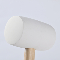 Marteau à tête de maillet en caoutchouc avec manche en bois pour carrelage céramique personnalisable OEM