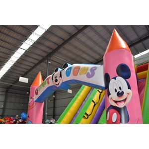Tobogán Inflable de Dibujos Animados Personalizado de Fábrica, Casa de Brinco Inflable, Tobogán Inflable Mick para Eventos Familiares, Alquiler de Parques - Product Image 4