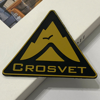 Patch floral 3D en PVC avec logo personnalisé, à coudre et adhésif thermocollant pour vêtements, chapeaux, vestes