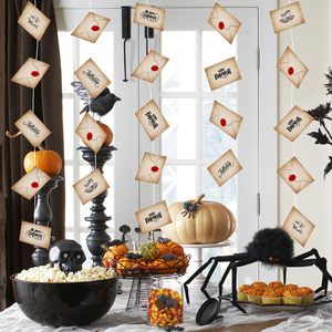 Bannières de lettres d'acceptation de <span class=keywords><strong>sorciers</strong></span> flottants pour Halloween, décoration d'automne, fournitures de décoration pour fêtes à thème mariage et anniversaire - Product Image 4