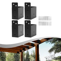 Kit de supports de poutre 2x4 pour pergola, connecteurs de poteau pour garde-corps de terrasse, tonnelles, véranda, abris de voiture, construction extérieure DIY
