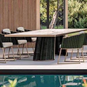 Conjunto de Jardín de Ratán para Exteriores, Diseño Contemporáneo Impermeable para Patio y Uso en Hoteles - Product Image 5